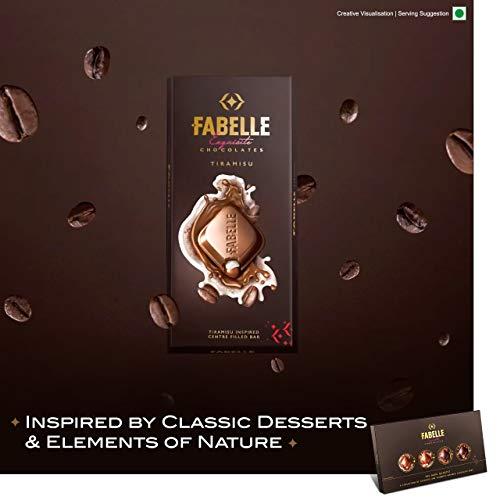 Fabelle Fabelle – The Bars Quartet, Centre-Filled Luxury Chocolate Bars Inspired by Classic Desserts and The Elements of Nature - Assorted Luxury Chocolates Gift Box, 524g