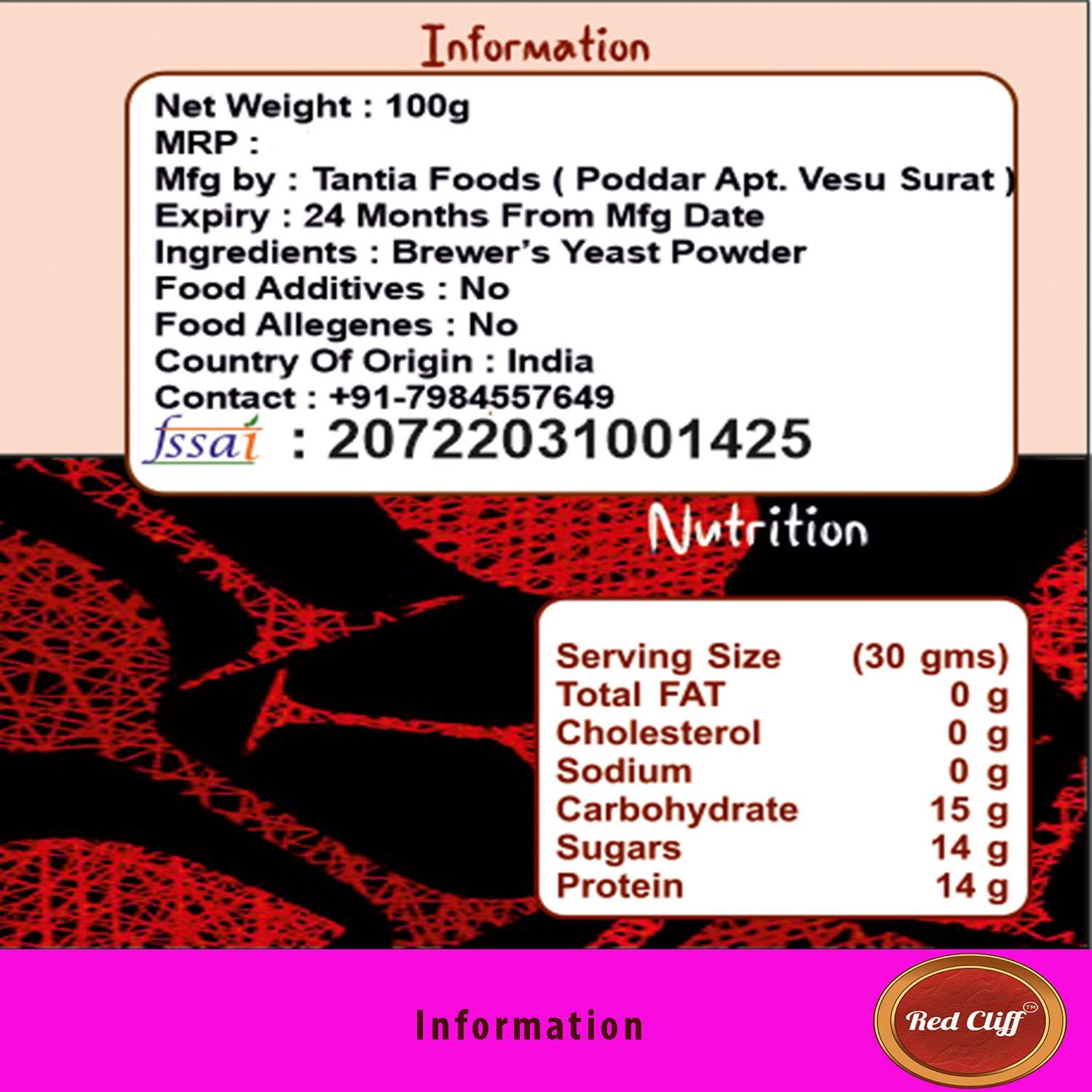 RED CLIFF RED CLIFF Brewer\'s Yeast for Making Wine | Fast Fermentation Wine Yeast | Combo Pack Of 4 | High Tolerance 15% V/V | Yeast for Making Wine | (Brewer\'s Wine Yeast | 100gx4 |)