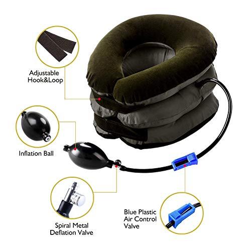 SVK DREAM SVK DREAM 3 Layer Cervical Neck Air Traction Device and Collar Brace, Inflatable & Adjustable Neck Stretcher Support, Neck Brace Pillow for Chronic Neck Pain Relief For Men & Women