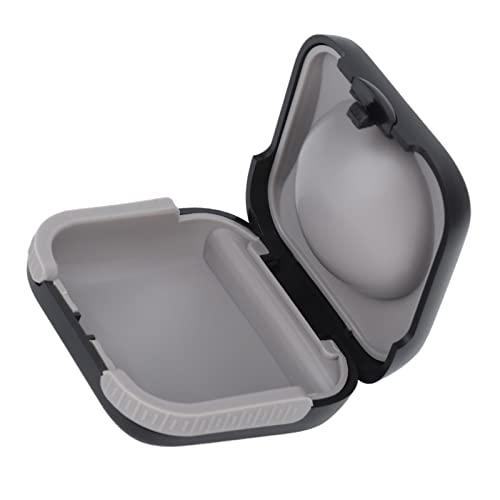 Jimdary CIC Hearing Aid Storage Box, Hearing Aid Case Waterproof Protection Black Impact Resistant for Travel