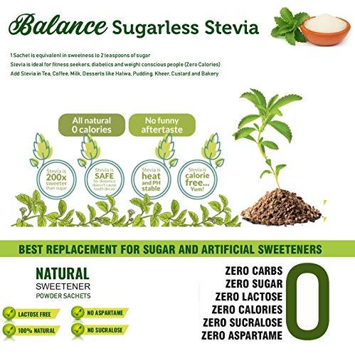 Balance Stevia Balance Stevia 100% Natural Sweetener Sugar Free Sachets (50 Sachets)