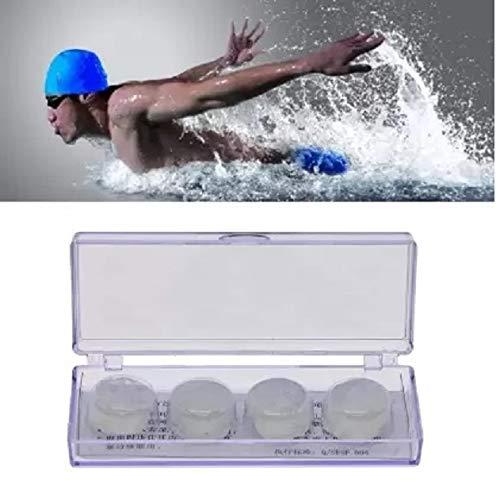 Silicone Earplugs Soft Comfortable Sleep Noise 1 Box Of 4Pcs Swimming Silicone Earplugs Soft Comfortable Sleep Noise Reducing