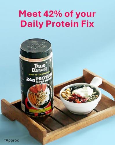 True Elements True Elements High Protein Muesli 400g - 20g Clean Protein | Millets, Seeds, Almonds & Black Currant | 100% Wholegrain Breakfast Cereal