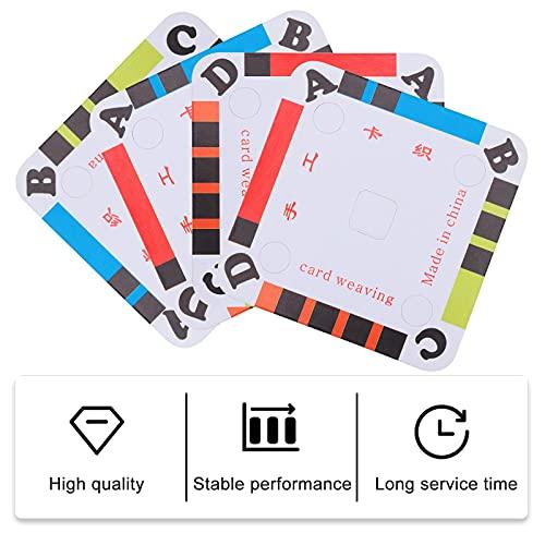 HEALLILY 100Pcs Weaving Cards Paper Loom Cards Tablet for Loom Weaving Supplies