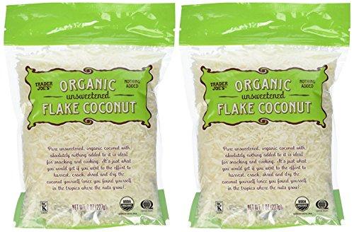 TJ\'s 2 Bags of Trader Joe\'s Organic Unsweetened Flake Coconut