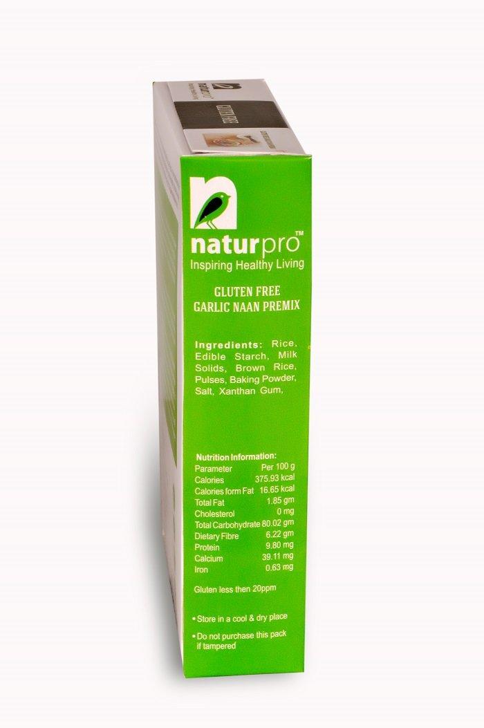 NaturPro Gluten Free Garlic Naan Premix 200 gm x 2 (Garlic Optional)