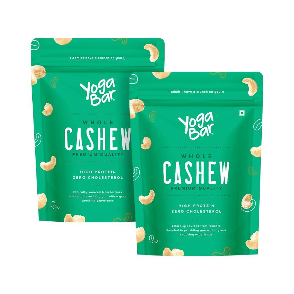 Yogabar YogaBar Premium Cashews 1kg | Whole 320 Kaaju| 100% Natural King Size Crunchy Kaju | Premium Nuts & Dry Fruits | Rich in Fibre, Vitamin E, K, B6 | Boost Immunity| Healthy Snacks | Dry Fruit Gift Pack