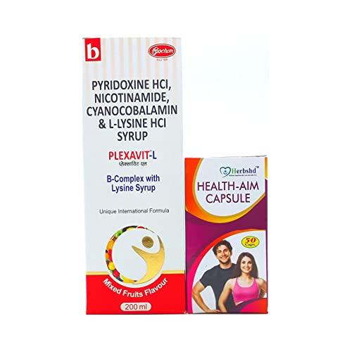 HERBSHD Order now vitamin B Plexavit L Syrup and Health aim capsule combo pack