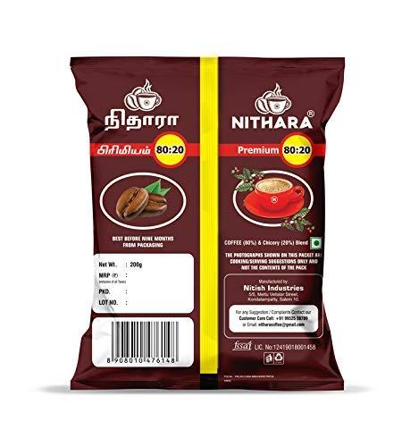 Nitish Industries NITHARA Premium Coffee ( Coffee 80% and Chicory 20%) - 200gm