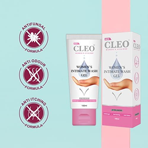 Cleo Cleo Women's Intimate Wash- Non Drip Gel | Hygiene Wash for Women, Easy & Effective Application (100 ml)