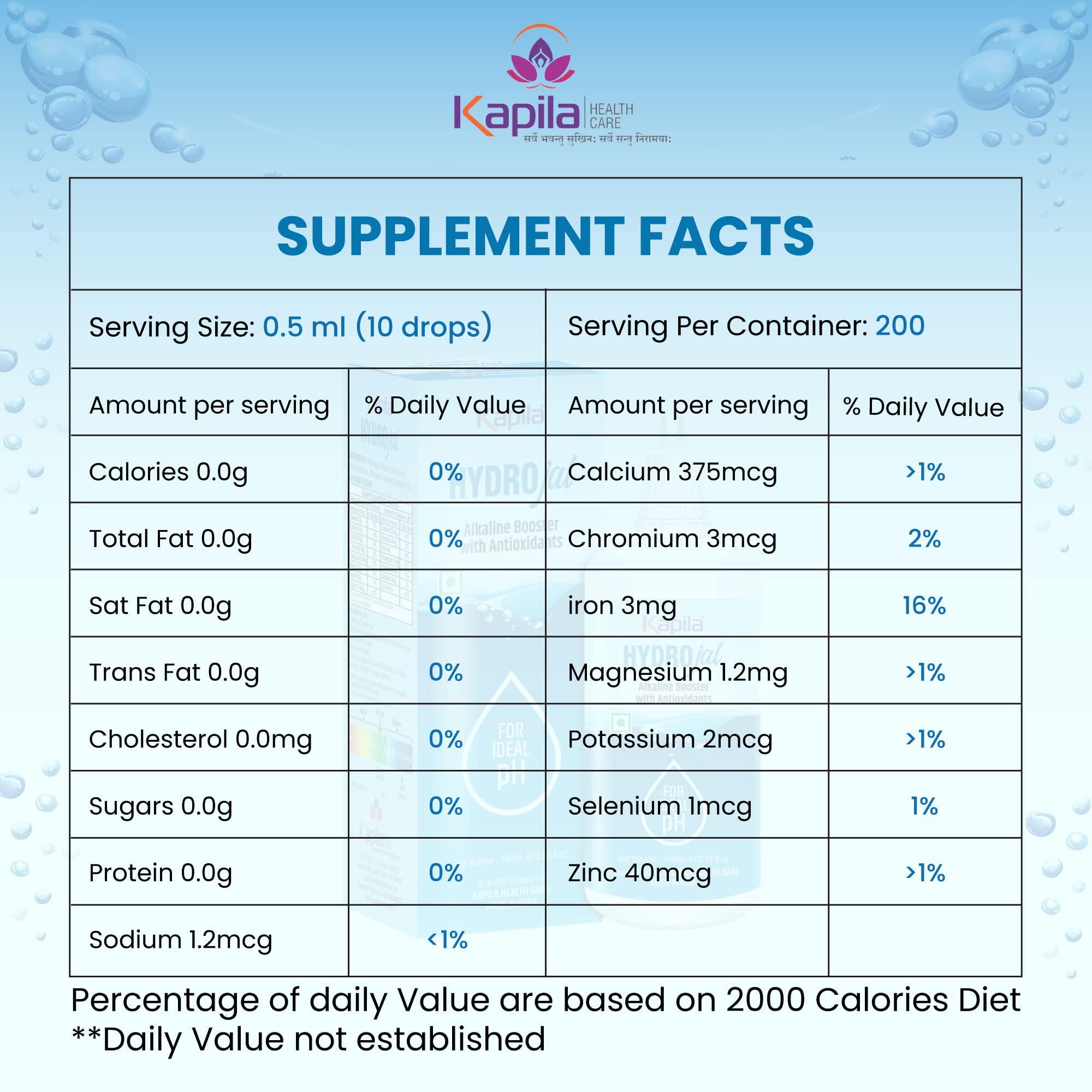 Kapila NONI Kapila NONI Hydrojal pH Booster Drops for Alkaline Water 100ml | pH Booster Drops for Drinking Water | Immune support & Detox