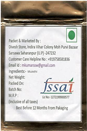 Divesh Store Divesh Store® Mulethi - 200Grm - Multhi - Glycyrrhiza Glabra - Yashtimadhu - Mulethi Sticks - Licorice Roots - Mulathi - mulethy