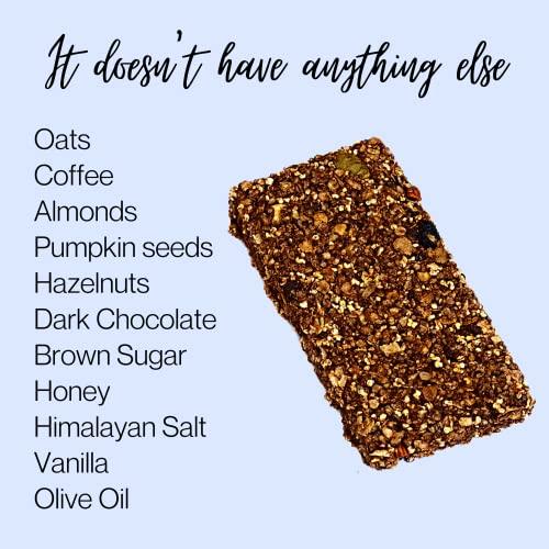 JAGGERY BOX Jaggery Box Blueberry Mocha Granola Snack Bar | All Natural with Wholegrains & Honey | No Preservatives & Artificial Flavours | 270g, Pack of 6 bars