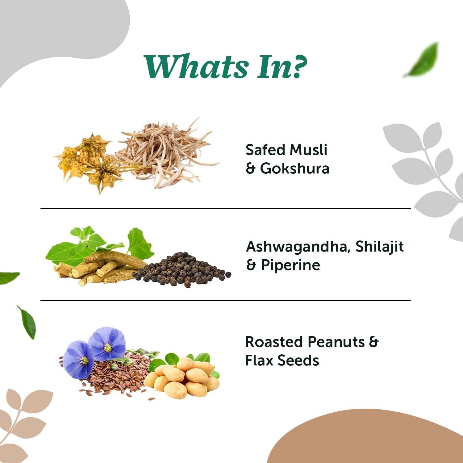 Neuherbs Neuherbs Ayurvedic T7 Test On [Approved by Ministry of AYUSH] For Men + Dark Chocolate Peanut Butter