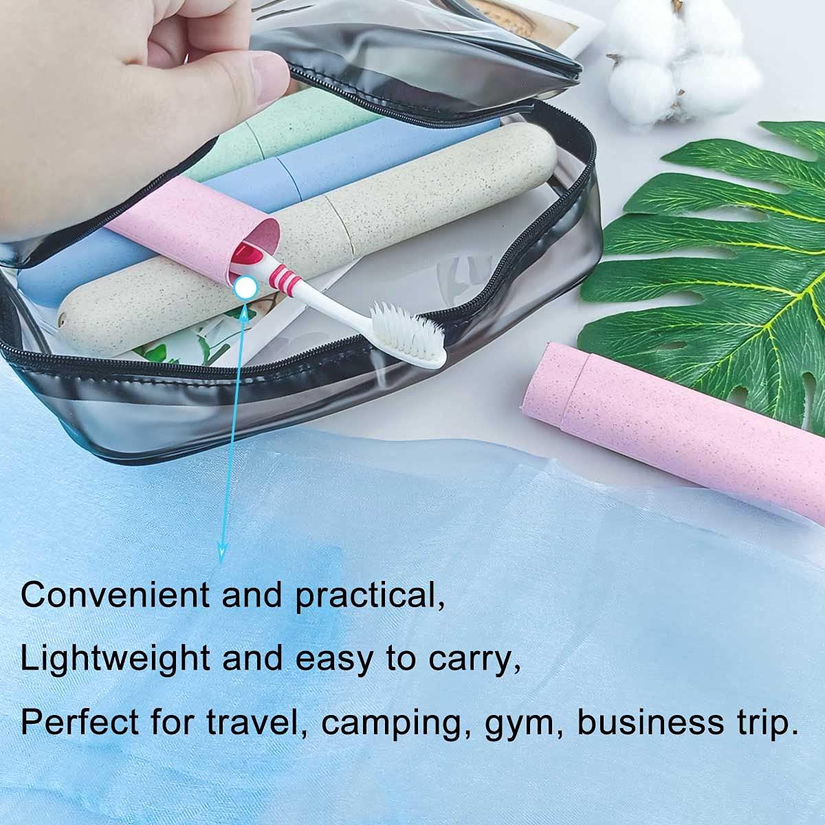 yuntop 4 Packs Portable Travel Toothbrush Case Breathable Travel Toothbrush Holders Bulk Toothbrush Holder for Travel Camping Home School Toothbrush Travel Container for Business Trip Toothbrush Cover