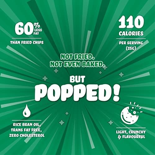 BRB BRB Popped Potato Chips | Not Baked, Not Fried | 4 Flavours | 12 Packs X 25 Grams | 60% Less Fat | Low Calorie | Healthy Snack