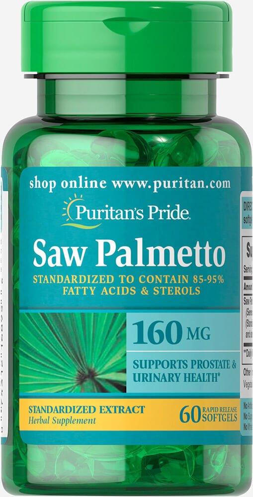 Puritan\'s Pride Puritans Pride Saw Palmetto Standardized Extract 160 mg Softgels, 60 Count
