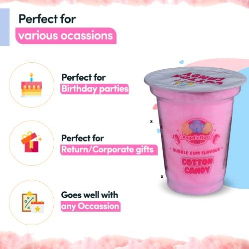 Angels Floss Angels Floss Cotton Candy's / Candy Floss / Buddhi Ke Baal - Bubble Gum Flavour (12 GMS Each, Pack of 12 Units)