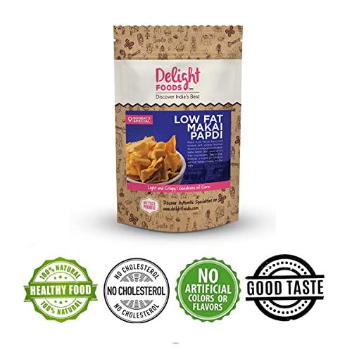 Delight Foods Delight Foods Low Fat Makai Papdi - Healthy Snacks (300g)
