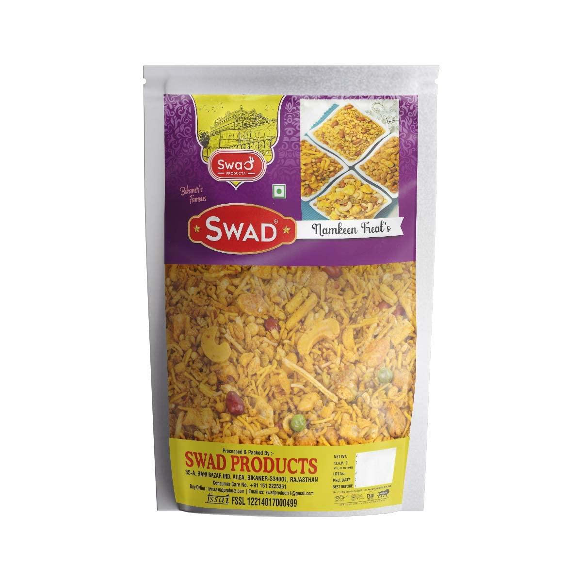 SWAD PRODUCTS Swad Products | Namkeen Treat\'s | 2Kg (Pack of 500 Gms x 5) | Traditional Namkeen | Crispy Namkeen Treat | Natural Ingredients (Namkeen Treat\'s 2Kg (400Gm x 5))