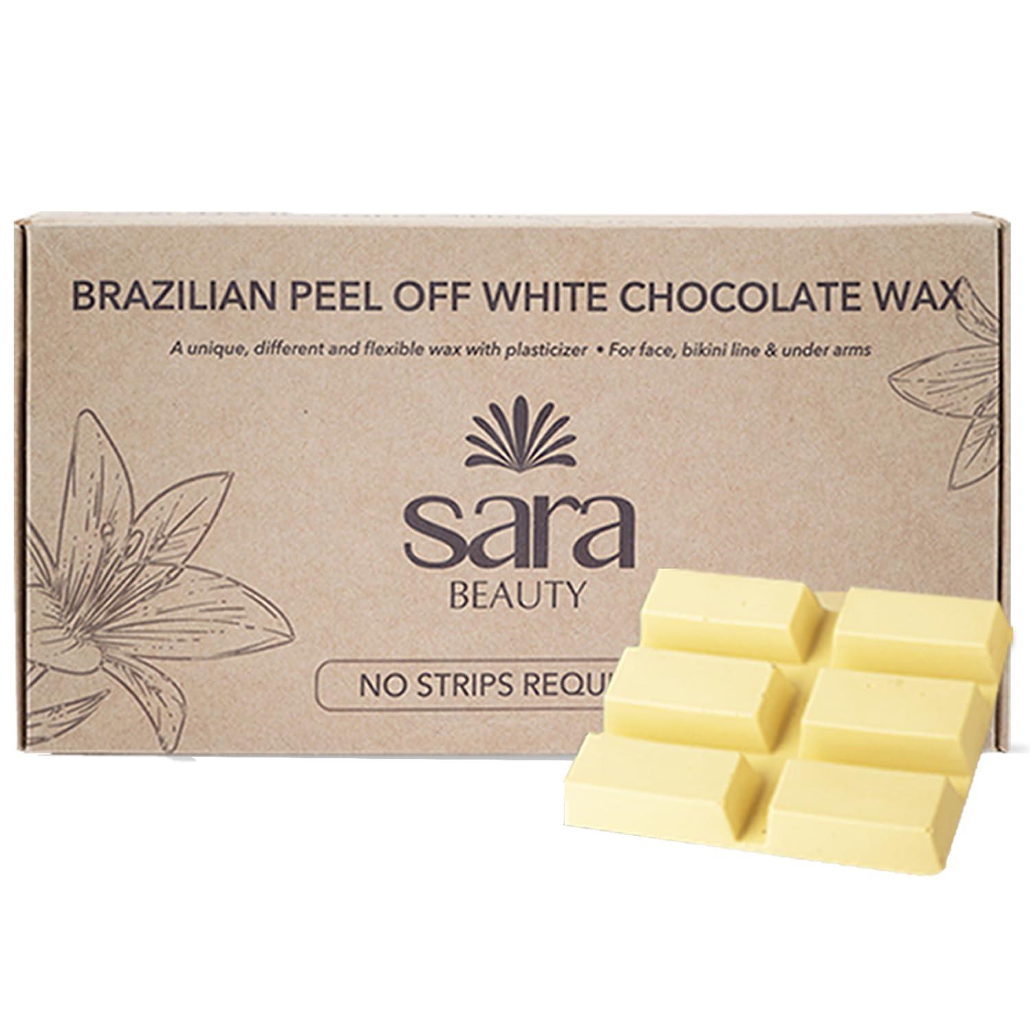 SARA SOUL OF BEAUTY SARA Brazilian Peel off White Chocolate Wax For Face, Under Arms & Intimate Hair Removal, (500)g