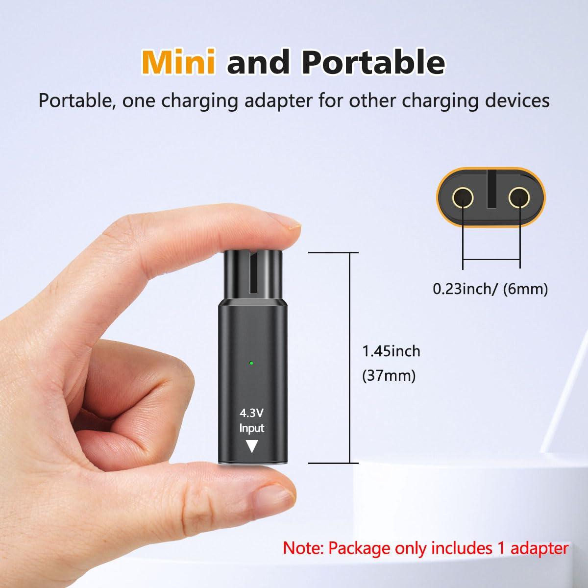 Kinsound Kinsound 4.3V A00390 Type C Shaver Adapter Charging Converter for Philips Norelco Oneblade QP2520 QP2515 QP2620, USB C Shaver Charger Converter Without Charger Cord (1 Pack)