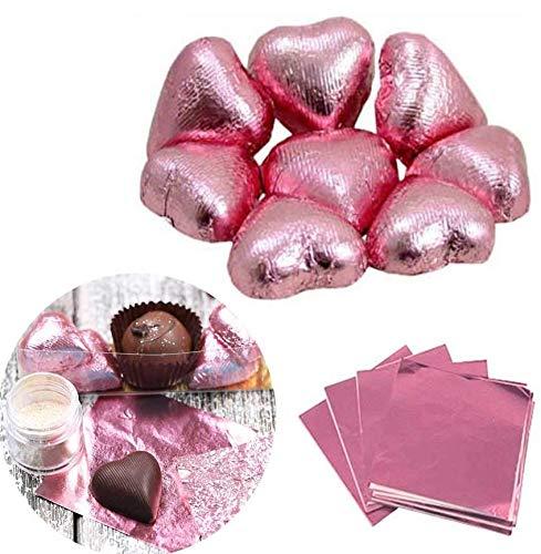 7horse 7horse Sweets Candy Chocolate 12 Microns Aluminum Foil Wrappers (Light Pink, Size: 13 x 9 cm), 325 Pieces