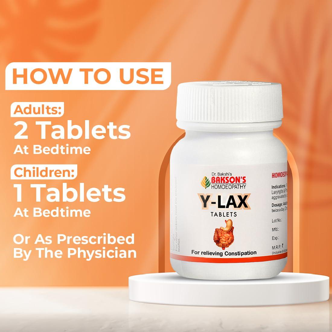 Dr. Bakshi's BAKSON'S HOMOEOPATHY Dr. Bakshi\'s BAKSON\'S HOMOEOPATHY Y-Lax Tablets-200 Tabs