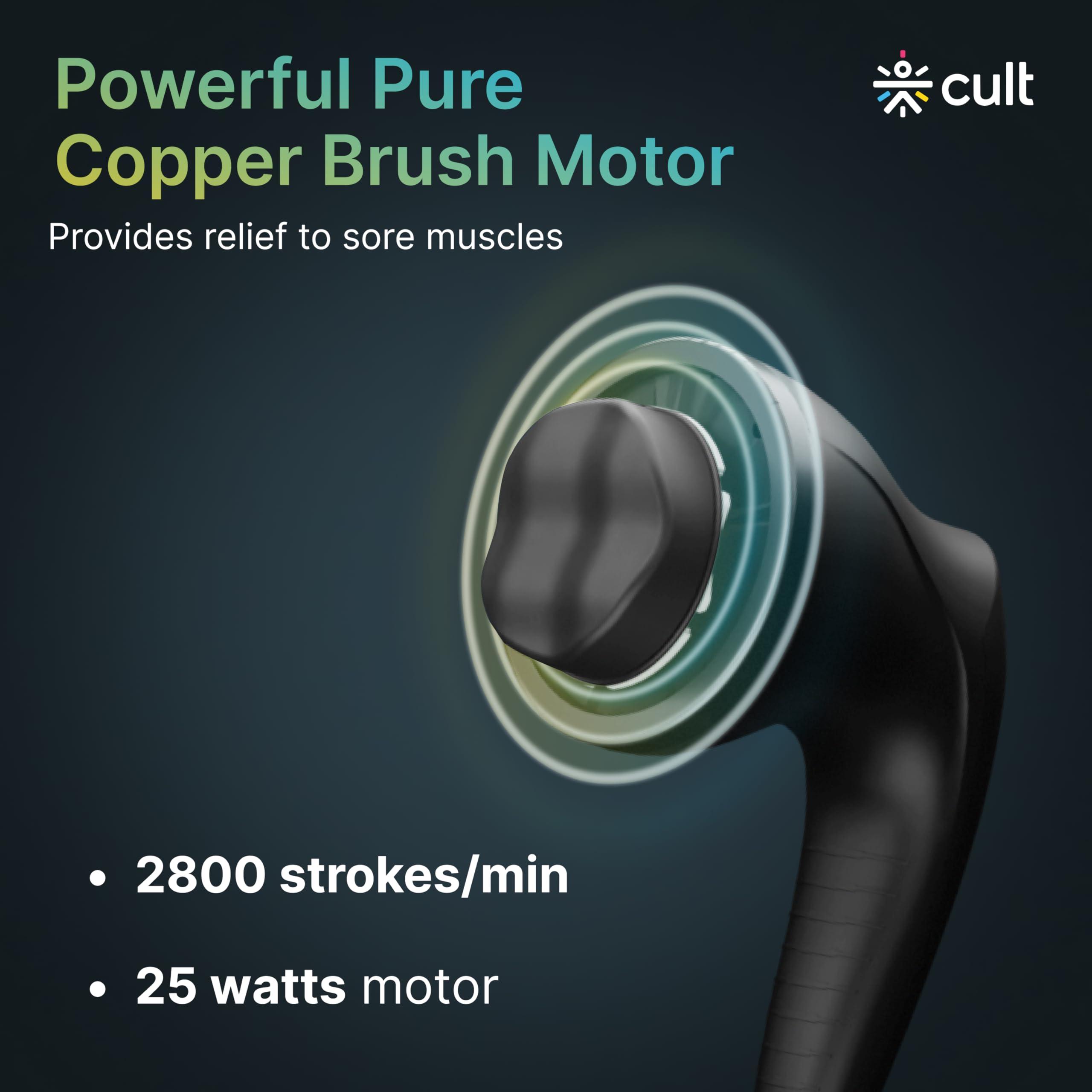 CULT CULT Deepsense Plus, Cordless Electric Hammer Full Body Massager, 4 Interchangeable Heads, Protective Mesh Cover, Adjustable Speed Settings, Deep Tissue Massage, Relieve Back, Leg, Arm & Foot Pain