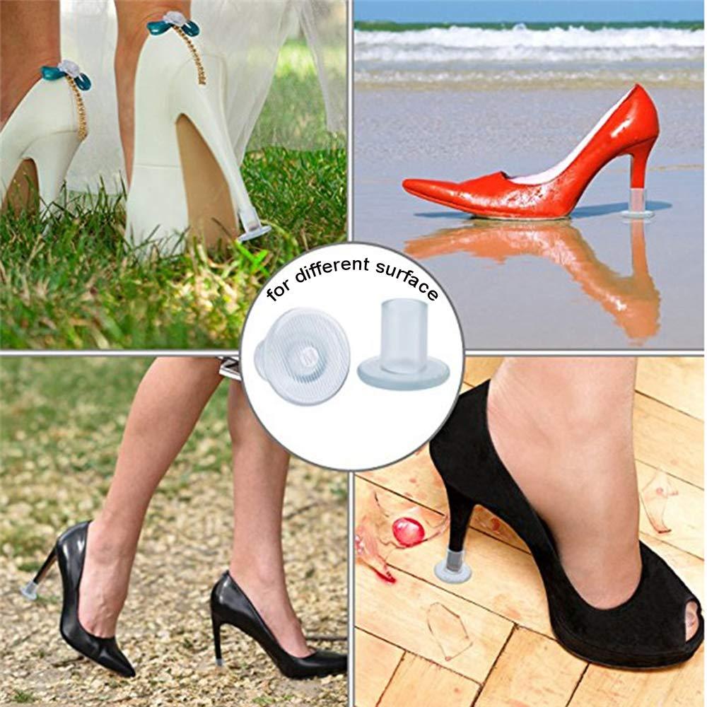 OOTSR OOTSR High Heel Protectors,High Heel Stoppers For Any Weddings&Outdoor Events Protecting Shoe Heels,Stop Sinking At Grass/Gravel/Bricks And Cracks(6 Pairs)