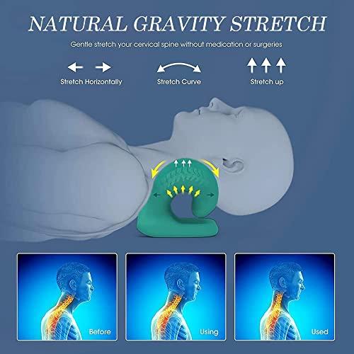 Roktry Roktry Neck and Shoulder Relaxer, Cervical Neck Traction Device Neck Stretcher with Magnetic Therapy, Cervical Spine Alignment, Chiropractic Pillow, Neck Massager for TMJ Pain Relief
