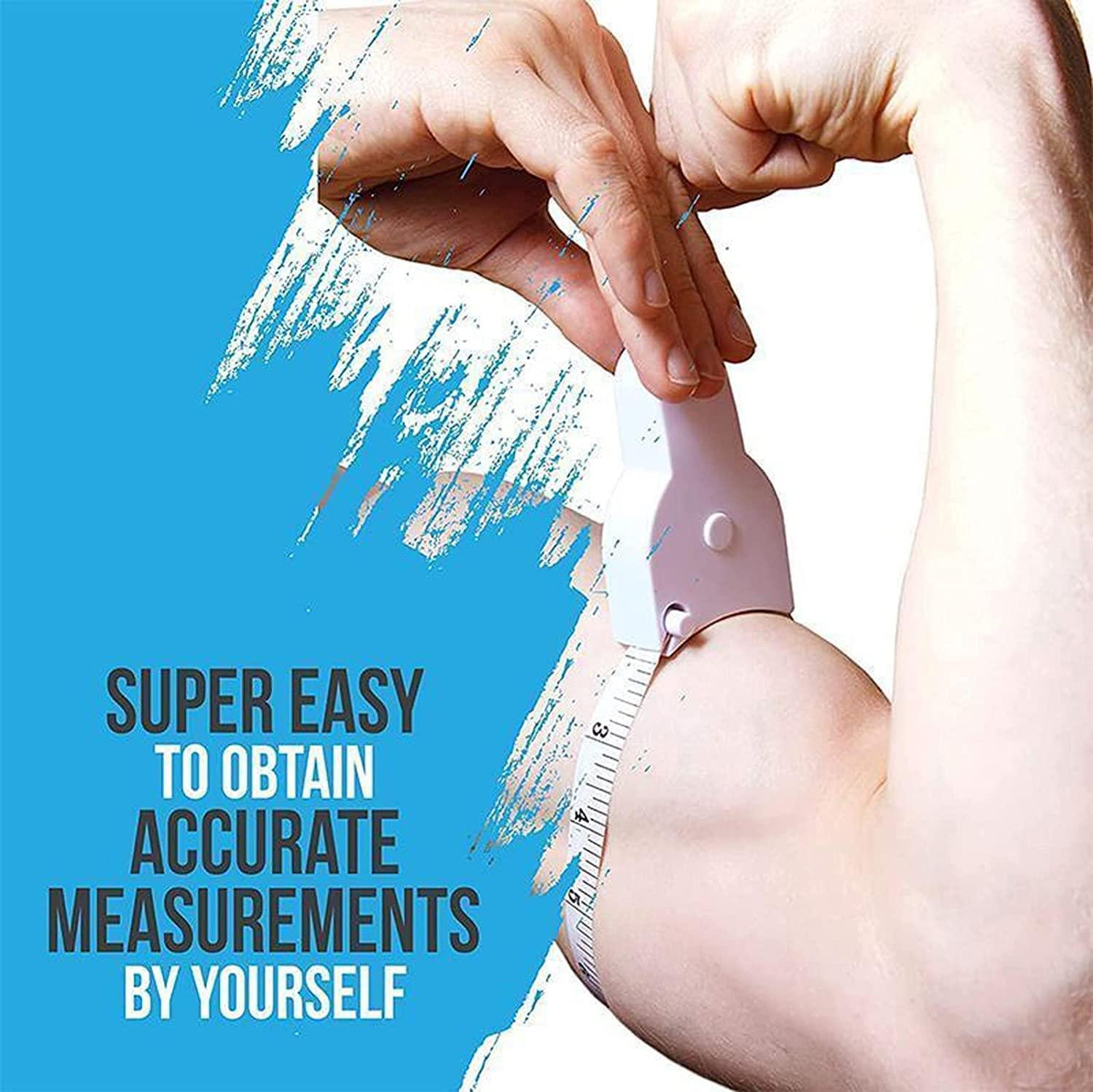 Cassarina CASSARIN™ Automatic Telescopic Tape Measure, Perfect Body Self Tightening Measuring Ruler, Retractable Double Scales Rulers, Waist Ergonomic Design Fitness For Bust Fat Thigh