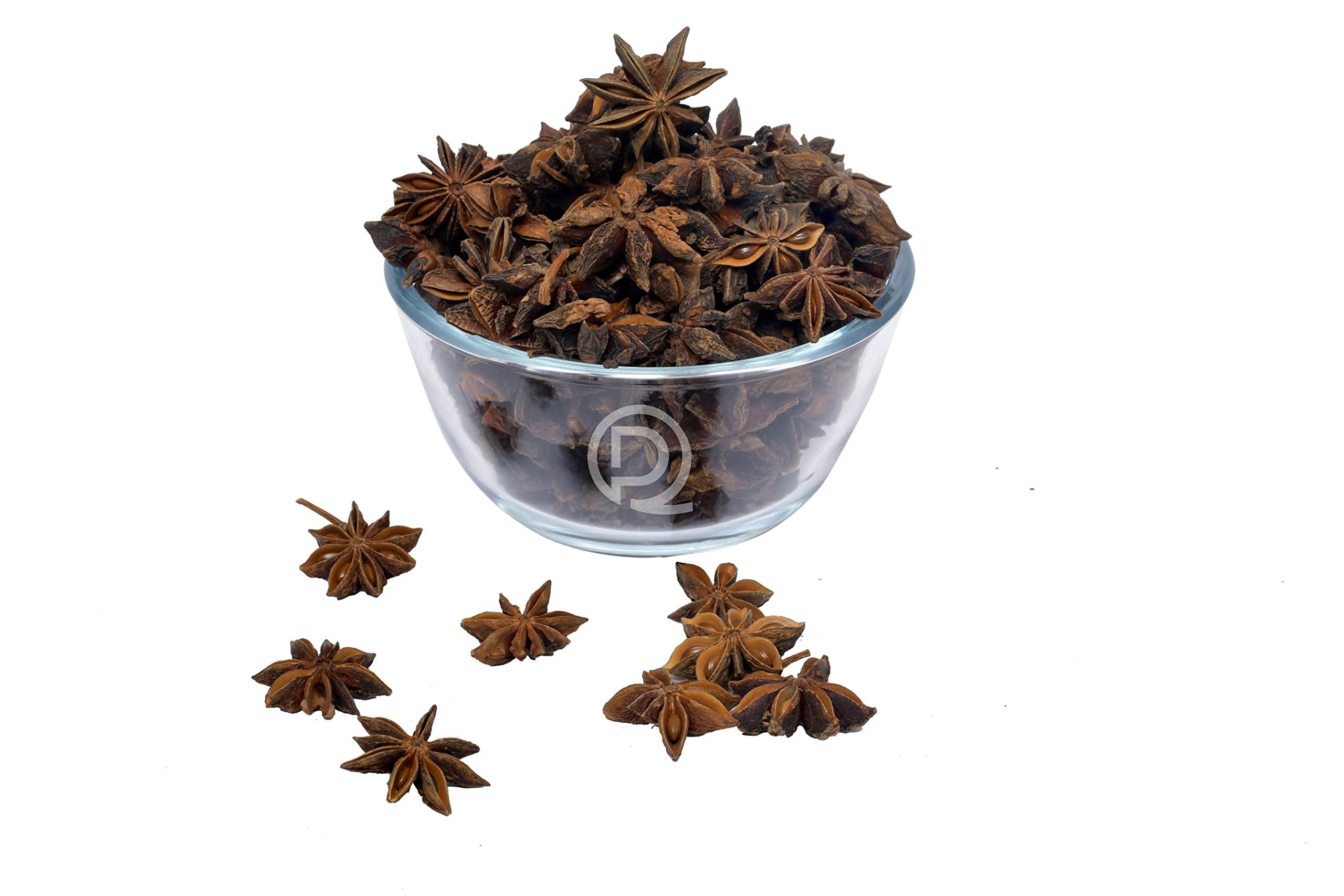 Pepper Queen PEPPER QUEEN Star Anise | Chakri Phool | Chakr Phool | Badiyan ka Phool | Takkealam | Taraka anise | Whole Chakri Phool | Whole Indian Spice Seeds (750 gm)