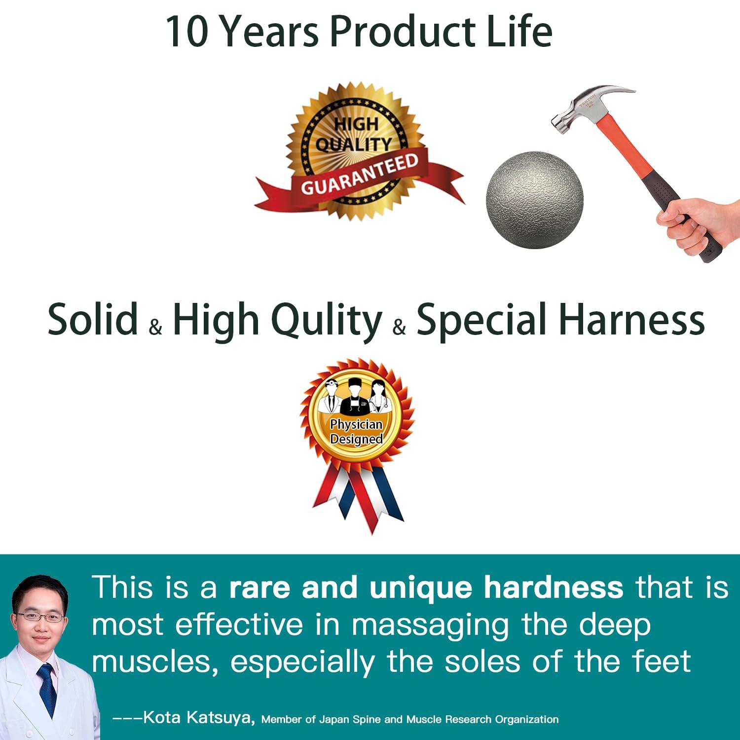 N\C Comfyon Massage Lacrosse Balls For Myofascial Release, Deep-Tissue Massage, Sore Muscles, Trigger Point Therapy, Muscle Knots, Targeted Foot Pain Relief And Yoga Therapy