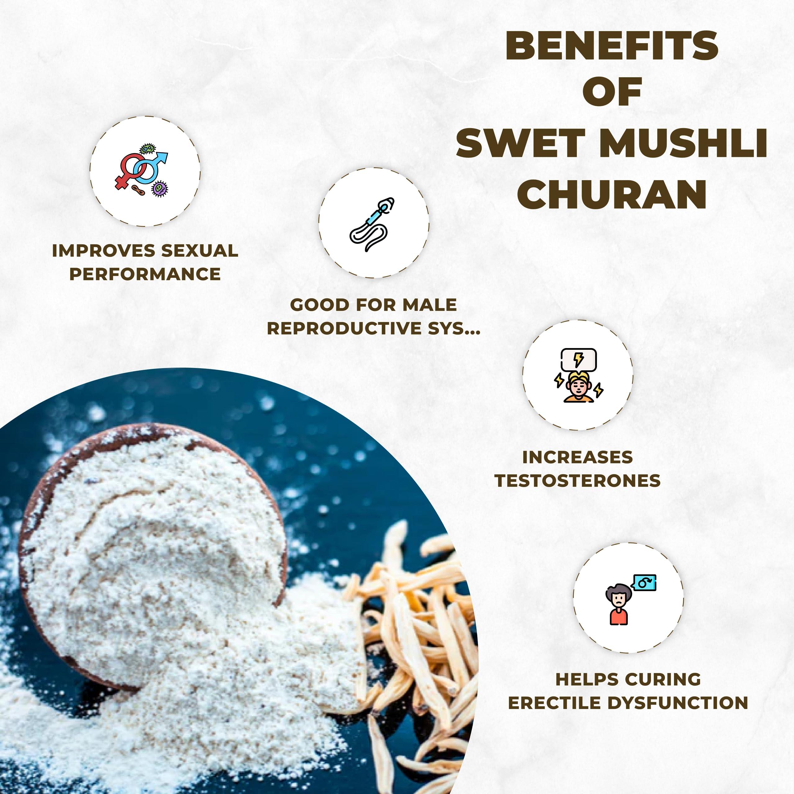 VEDCAREPLUS Vedcareplus Swet Mushli Churna, 200gm