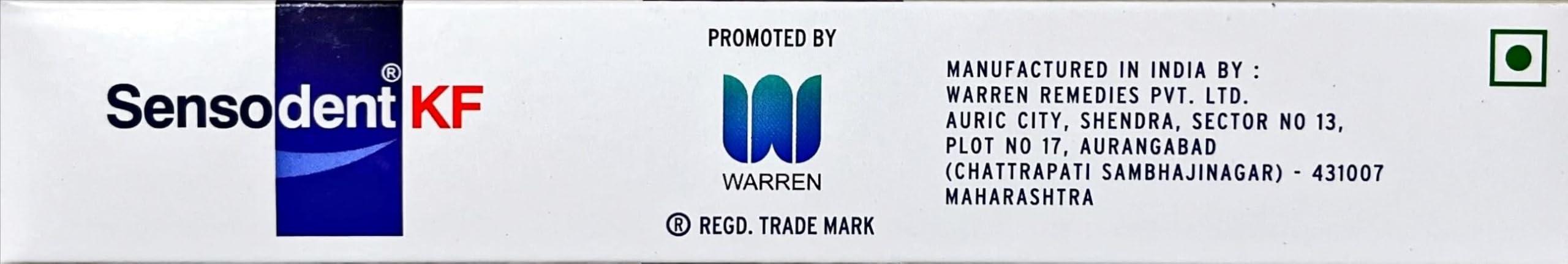 Sensodent KF SENSODENT KF Toothpaste for Cavity Protection 75 g (Pack of 3) - Free from SLS & Parabens