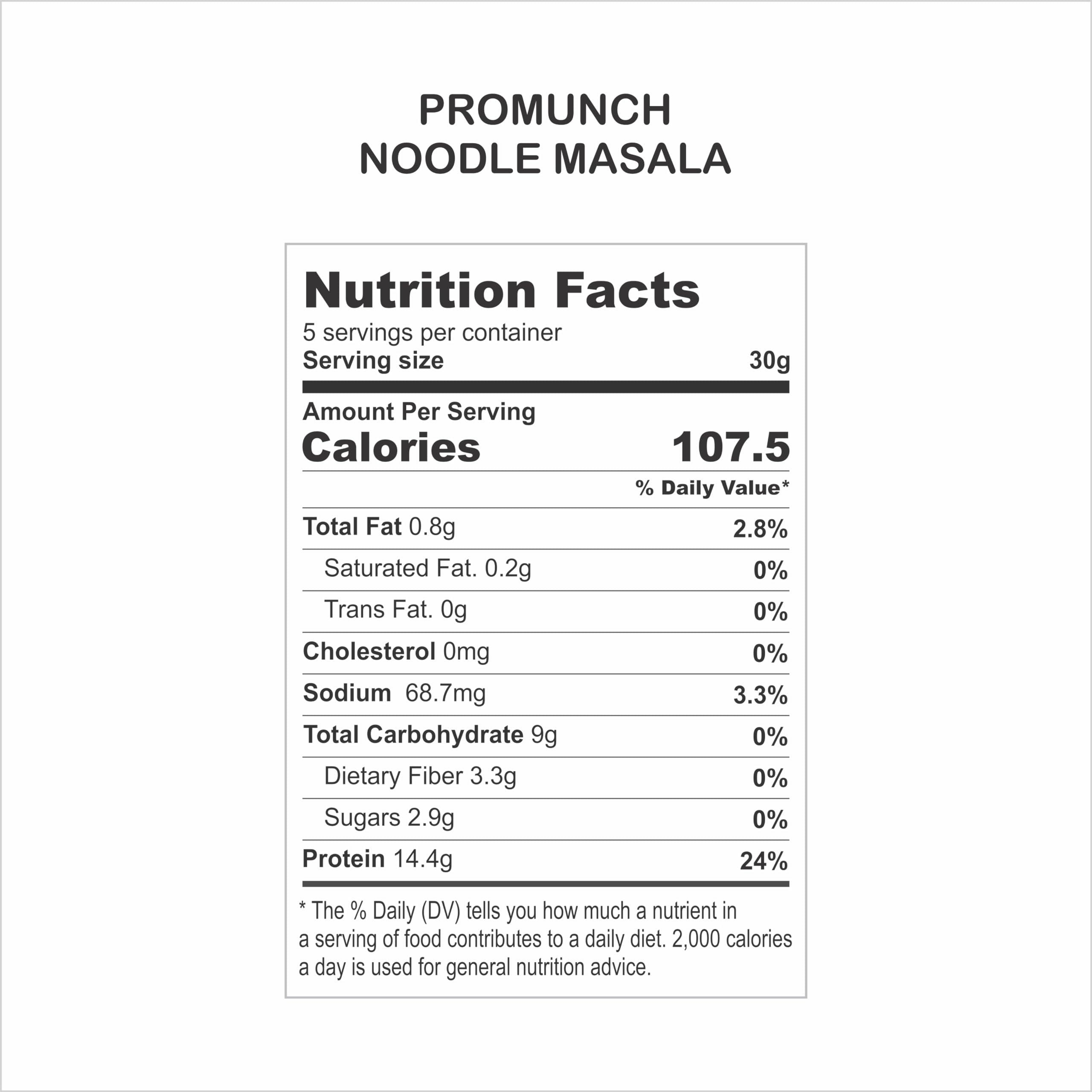 PROMUNCH PROMUNCH Roasted Soya Snack | High-Protein | Healthy | Gluten-Free | Travel Pack (Noodle Masala) Pack of 4, 30 gram each