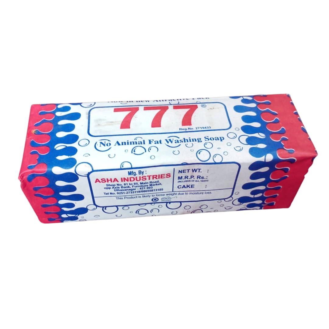 Asha Asha 777 Washing Soap Special Per Packet 1Kg-Buy 10,Get 1 Free|Detergent Soap Bars|Laundry Soap|Nirol Soap For Clothes Whitening|Oil Based
