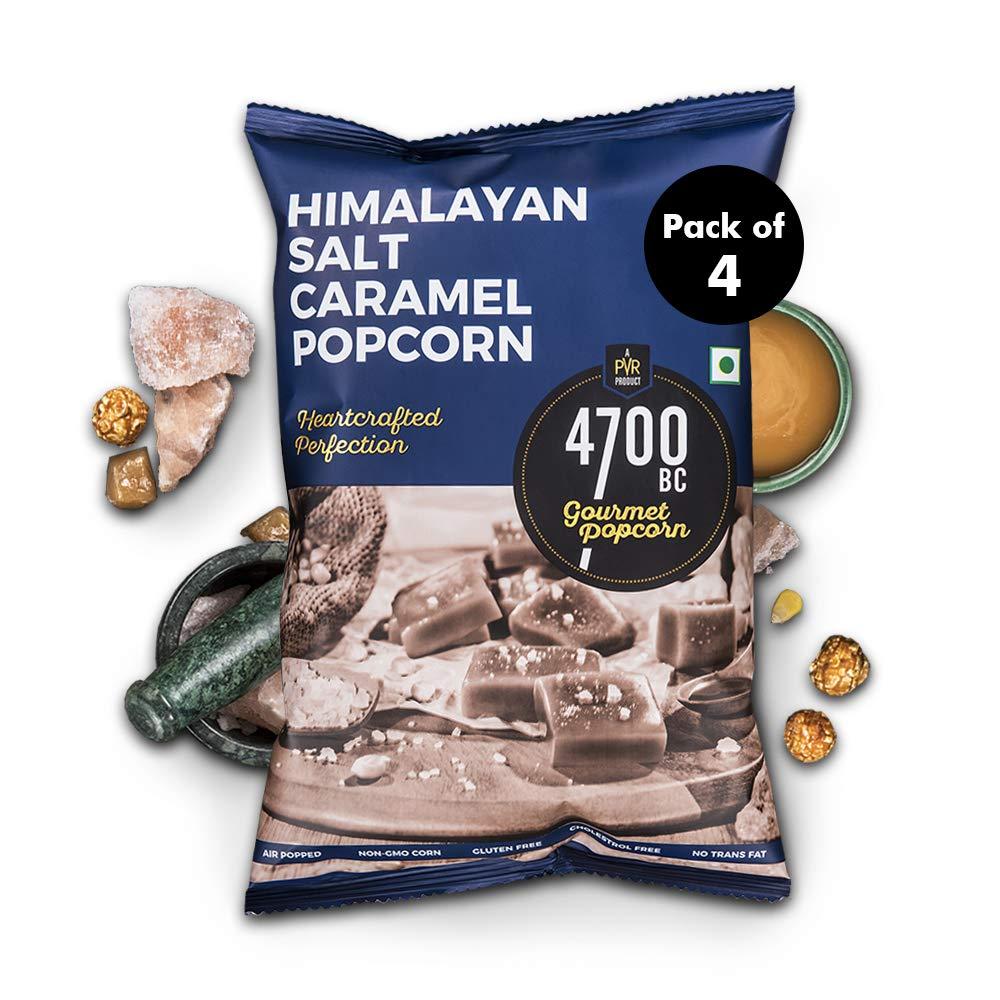 4700BC 4700BC Himalayan Salt Caramel Popcorn, Pouch, 60g (Pack of 4)