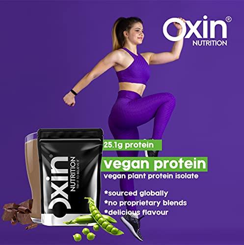 Oxin Nutrition Oxin Nutrition Vegan Plant Protein Isolate 25g Clean Protein For Men & Women Complete Amino Acid Profile 100% Vegan Lactose Free Gluten Free (Dark Chocolate 1lb / 454g)
