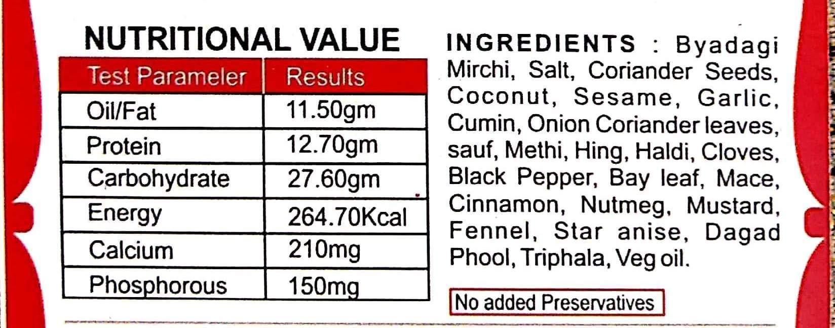 Mangal foods Mangal foods Kolhapuri Tikhat Masala