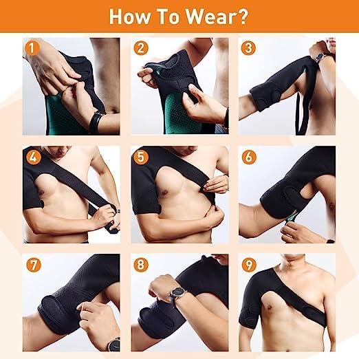 EASEFIT EASEFIT Shoulder Sling Support Wrap for Rotator Cuff, Dislocated AC Joint, Labrum Tear, Shoulder Pain Relief for Men and Women, Shoulder Immobilizer Belt, Black, (UNIVERSAL)