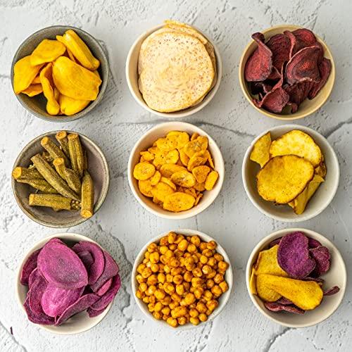 TBH - To Be Honest TBH - To Be Honest Assorted Vegetable & Fruit Chips | Gluten Free | Vegan Friendly Snack | Low Fat | 50% Less Oil | No Preservatives - Pack of 9 (690 gm)