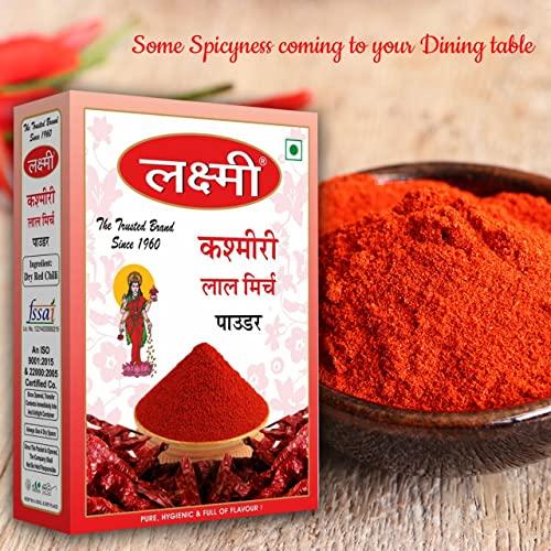 Laxmi LAXMI Kashmiri Mirch Powder - Pack of 1, 100 Gram | Lal Mirch Powder | Red Chili Powder | with No Preservatives and Artificial Color