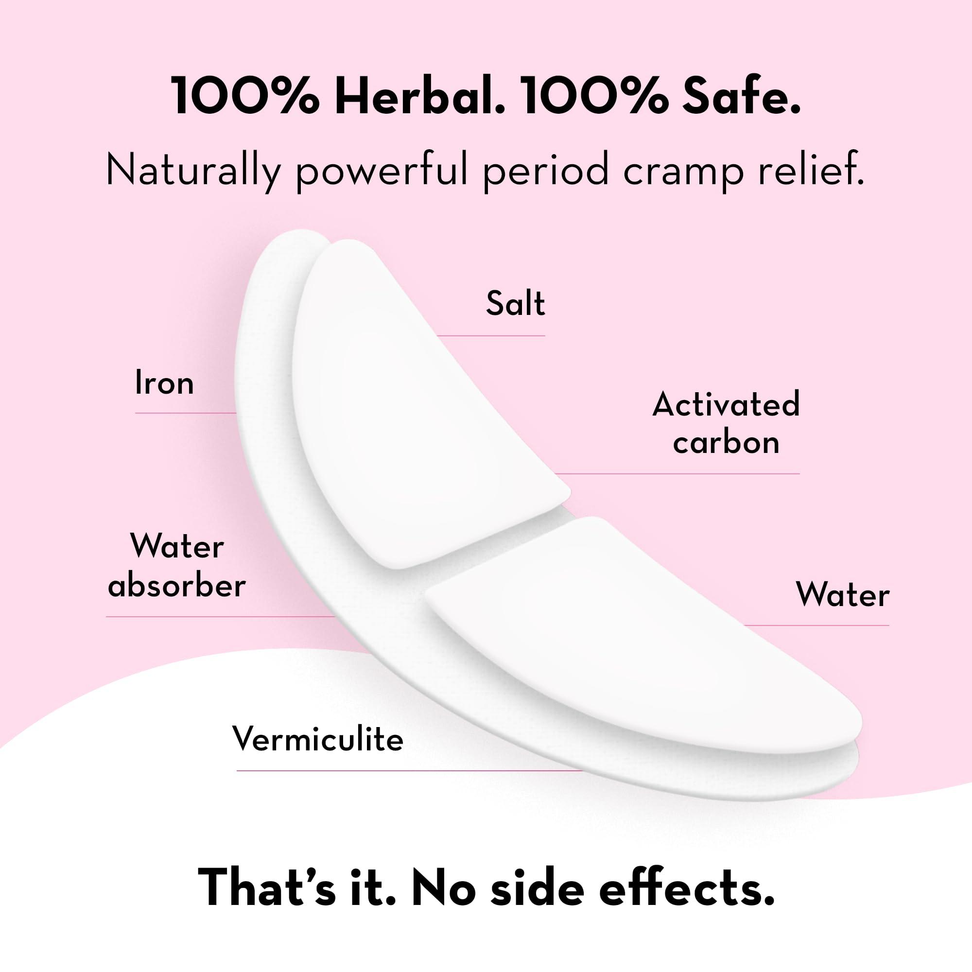 PLUSH Plush 8+ Hour Instant Cramp Relief Heating Patch (Pack of 2) | 100% Herbal & Safe | Air Activated | No Side Effects