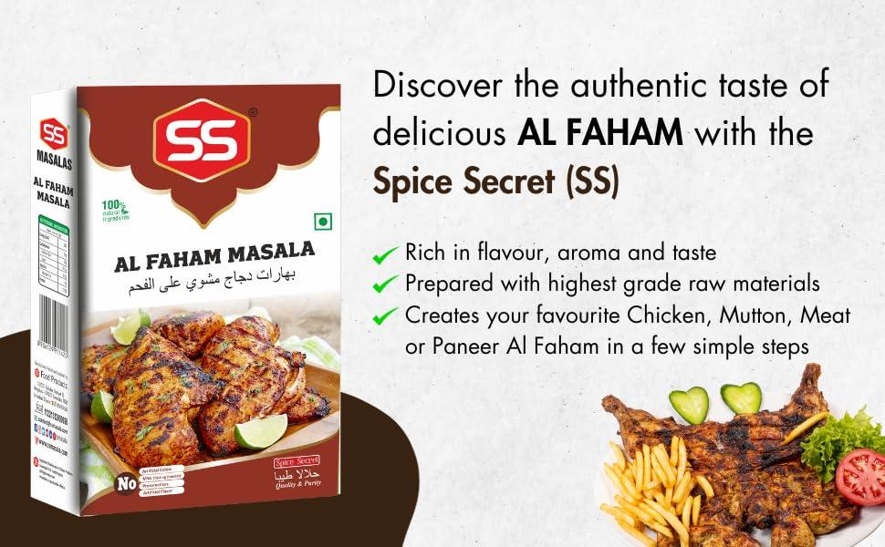 SS MASALAS SS Masalas Alfaham Masala and Arabian Mandi Masala 100g each.
