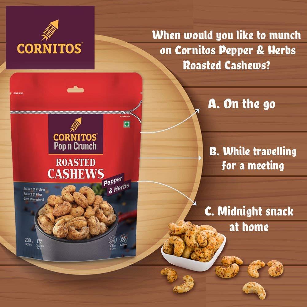 GENERIC CORNITOS ROASTED CASHEW CRACK PEPPER & SALTED CASHEW-PACK OF 2-400 gram