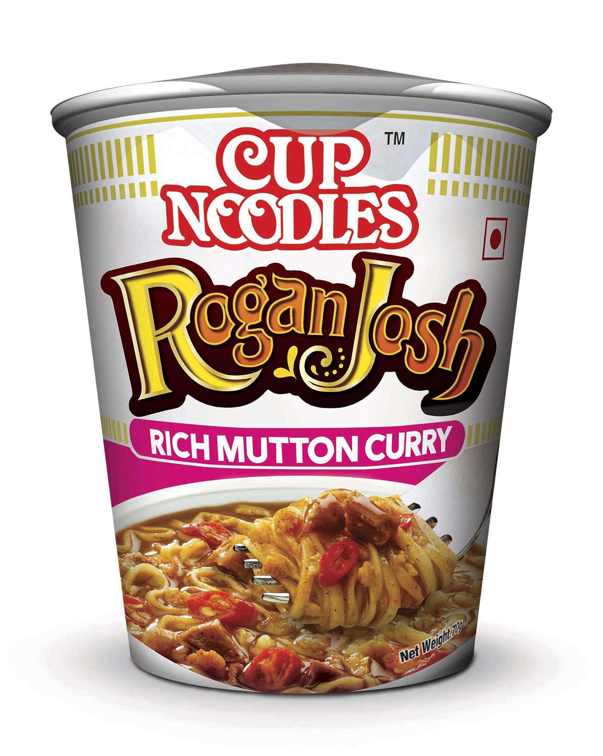 Nissin Fresh Produce Nissin Cup Noodles Rogan Josh - Rich Mutton Curry High Fiber, 70 Gram, Vegetarian