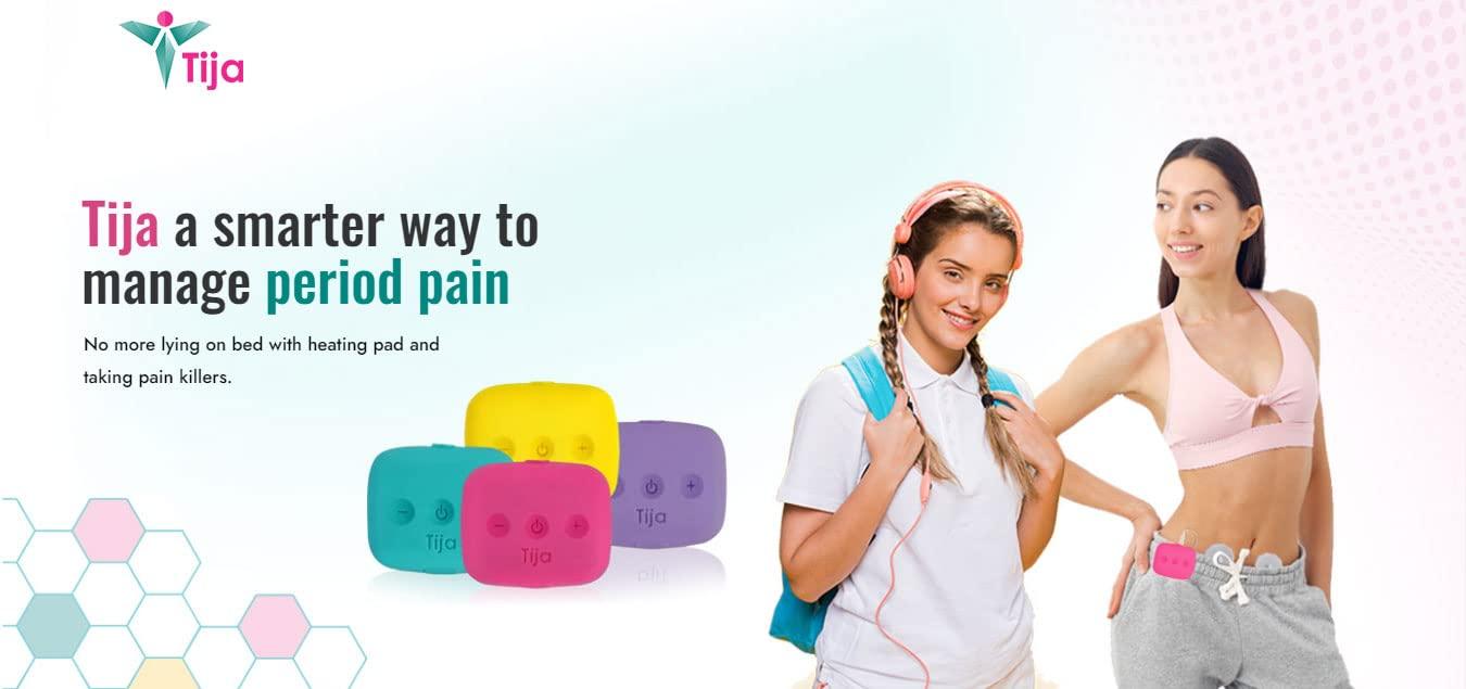 Tija Tija -Period Pain Relief Device (Smart Wearable, Instant Natural drug free relief for Menstrual cramp and discomfort rechargeable 2 year warranty) (Lavender)