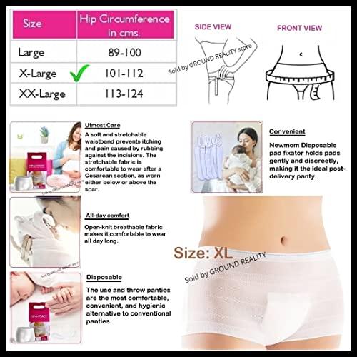 TUNSECHY TUNSECHY (Set of 20) New Mom Disposable Maternity Sanitary Pads for Women. 15 Medi pads for Medium Flow (450ml) + 5 XL size New Mom Panty Pad Fixator (washable and reusable) New Post Pregnancy Kit